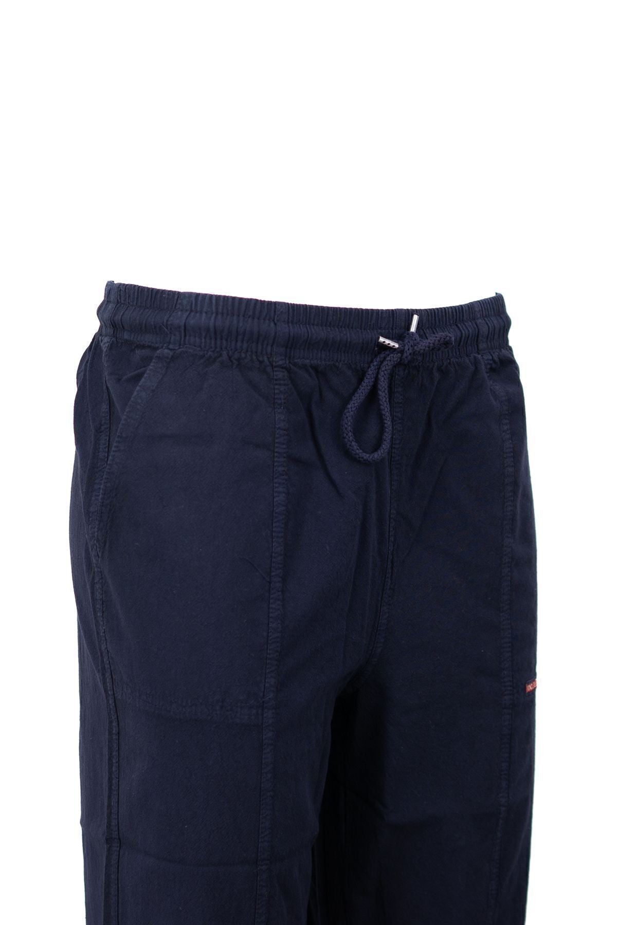 Erkek %100 Saf Pamuk Kumaş Kapri Düz Paça Yanlardan Cepli Beli Bağcıklı Kesim Tam Kalıp